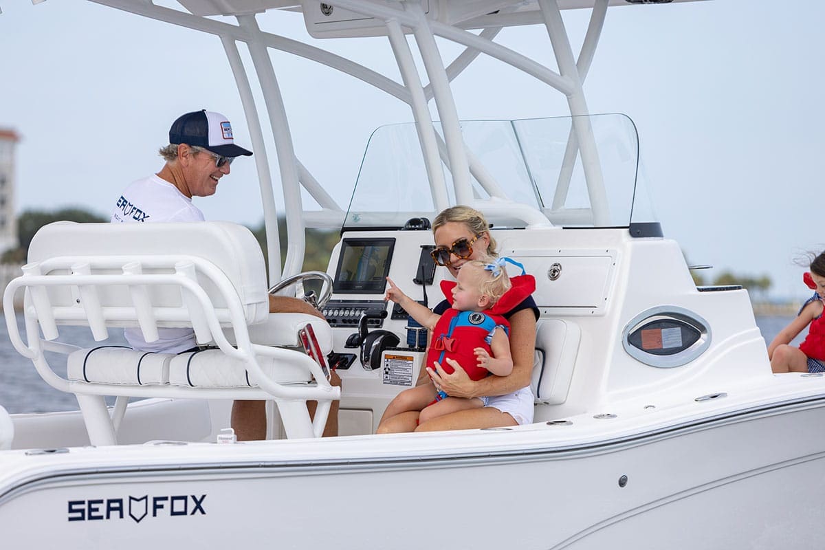 Sea Fox 248 Side Console captains chair